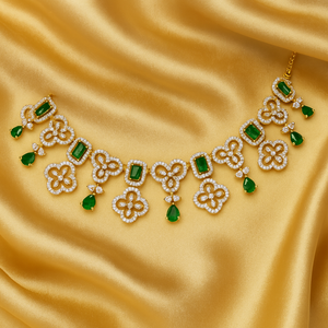 Diamond Look Necklace Set