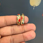 Manya White Meena Bali Earrings