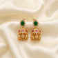 Bandhu Antique Earring jhumka  (RED/GREEN)