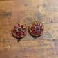 Traditional Floral Design Stud Earrings