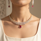Elegant Diamond Look Drop Choker Necklace