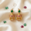 Royal Ruby Stone Jhumka Earrings