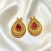 Traditional Floral Teardrop Stud Earrings