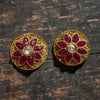 Traditional Floral Design Stud Earrings