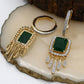 Aditi Green Onyx Earrings