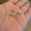 92.5 Sterling Silver (Pure Silver) Solitaires with 2ct. SWAROVSKI