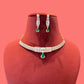 Elegant Diamond Look Drop Choker Necklace