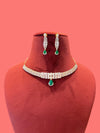 Elegant Diamond Look Drop Choker Necklace