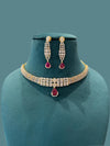 Elegant Diamond Look Drop Choker Necklace