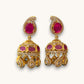 Royal Ruby Stone Jhumka Earrings