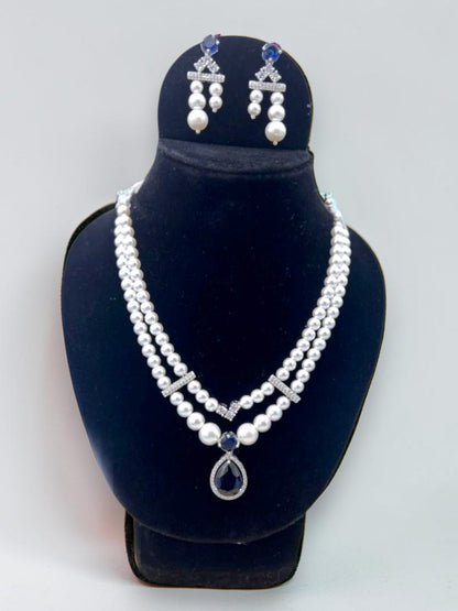 Mukta Pearl Diamond Necklace Set