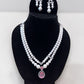 Mukta Pearl Diamond Necklace Set