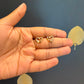 Deepali Baguette Heart Anti Tarnish Rose Gold Stud Earrings