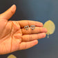Deepali Baguette Heart Anti Tarnish Rose Gold Stud Earrings