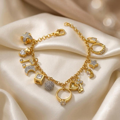 Devnaa Charm Tennis Bracelet