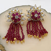 Ekaparna Red Ruby Earrings