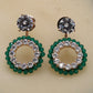 Gagana Green Onyx Earrings