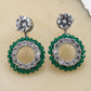 Gaganadipika Green Onyx Earrings