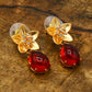 Ananya Red Ruby Earrings