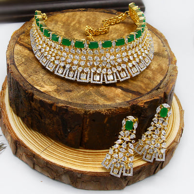 Bavanya Green Onyx Chocker Set