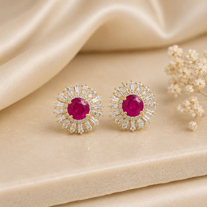 Neha Round tops Studs Earrings