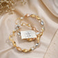 Anita Marquise Diamond Look Statement Hoop Anti Tarnish Gold Earrings
